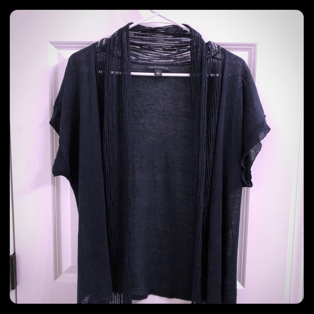Banana Republic Sheer Navy Cardigan